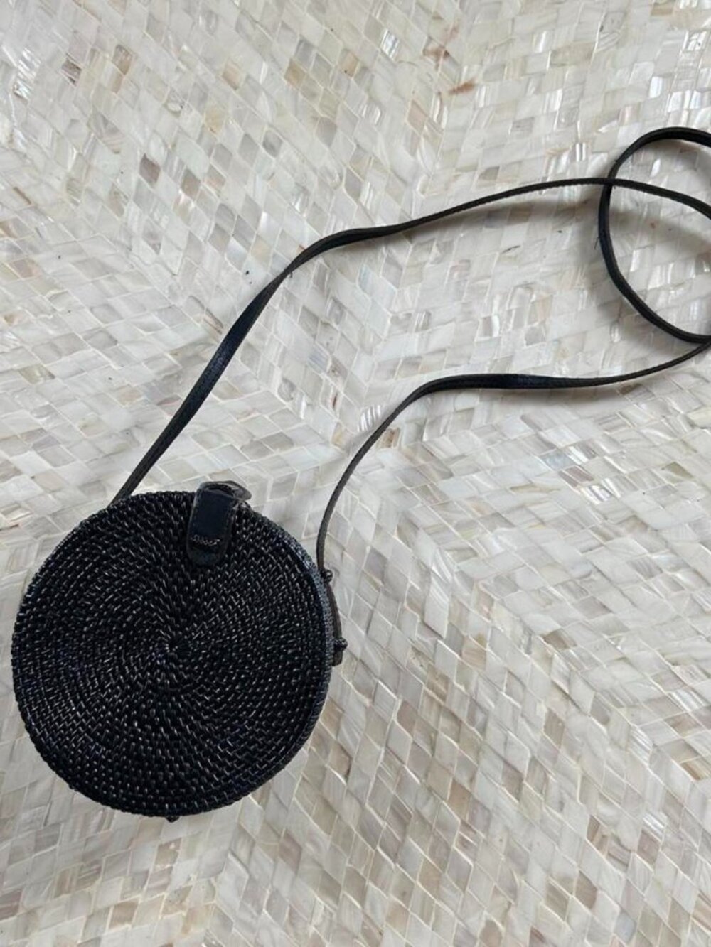 Black Wicker Purse